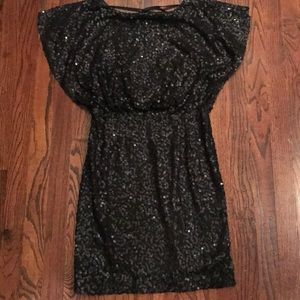 Black sequin party dress